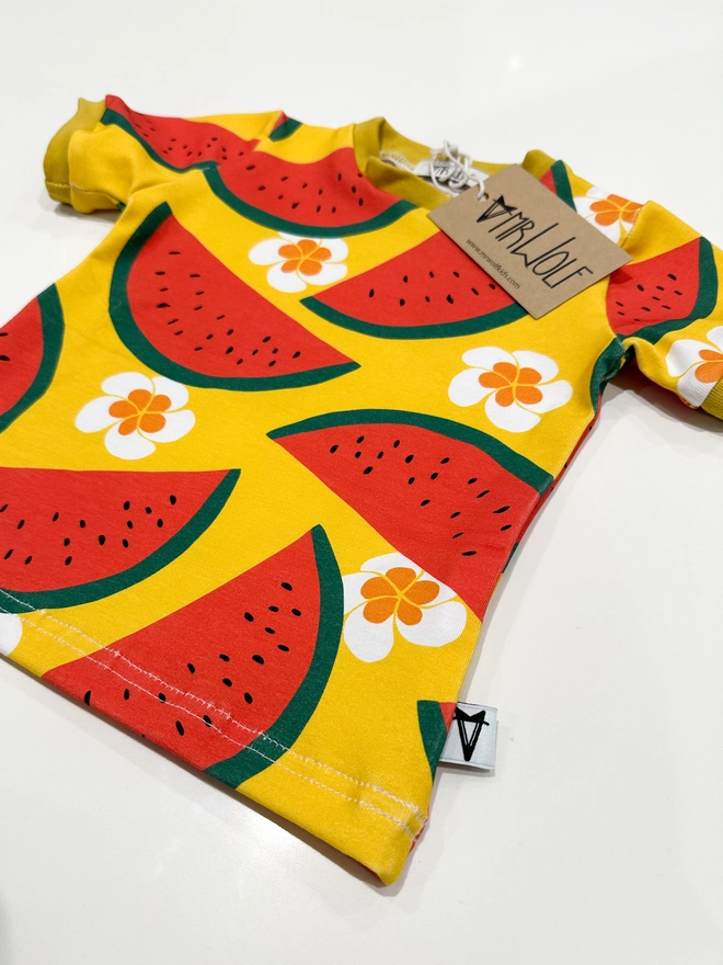 Tropical Watermelon. print fun baby and toddler t-shirt