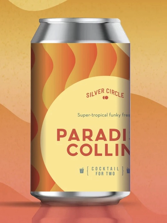 Paradiso Collins Cocktail In A Can, can of cocktail on a surface. 