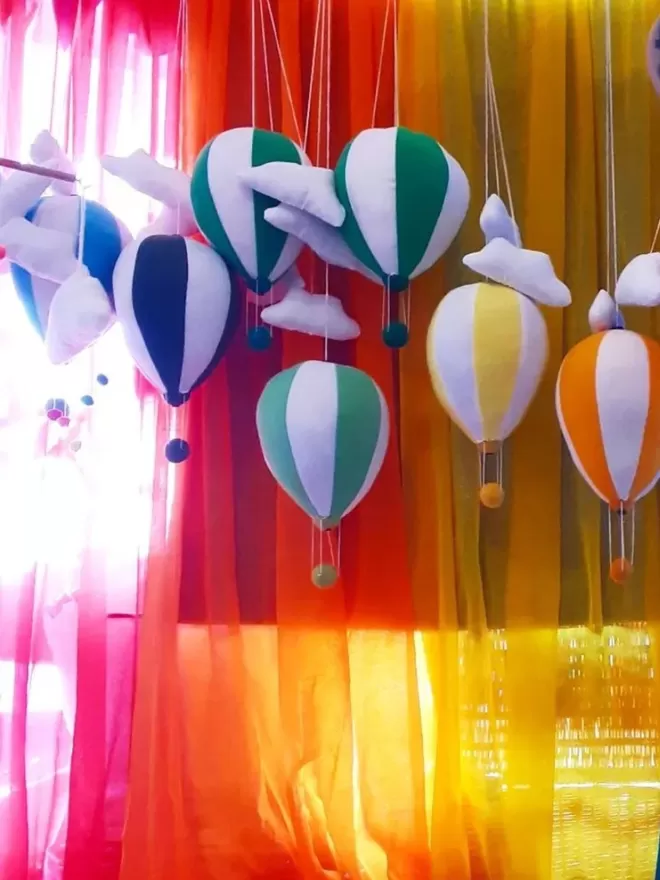 Colourful balloons.