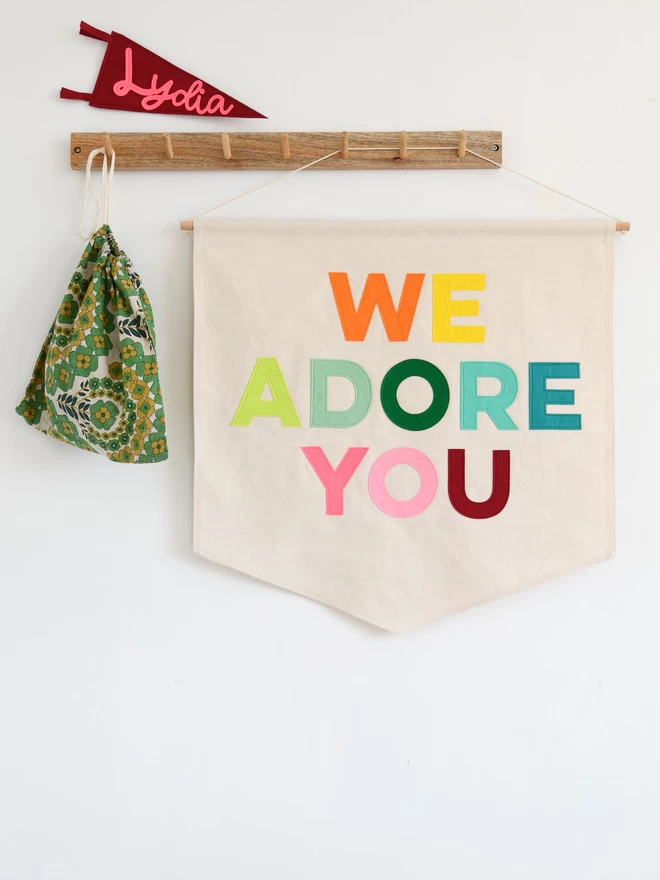 we adore you wall banner.