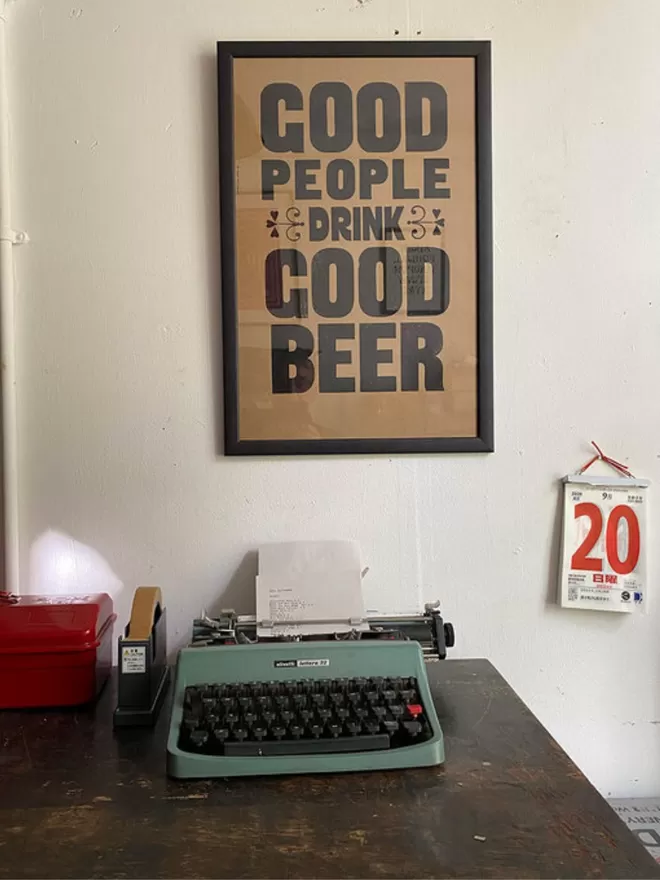 Good people drink good beer print 