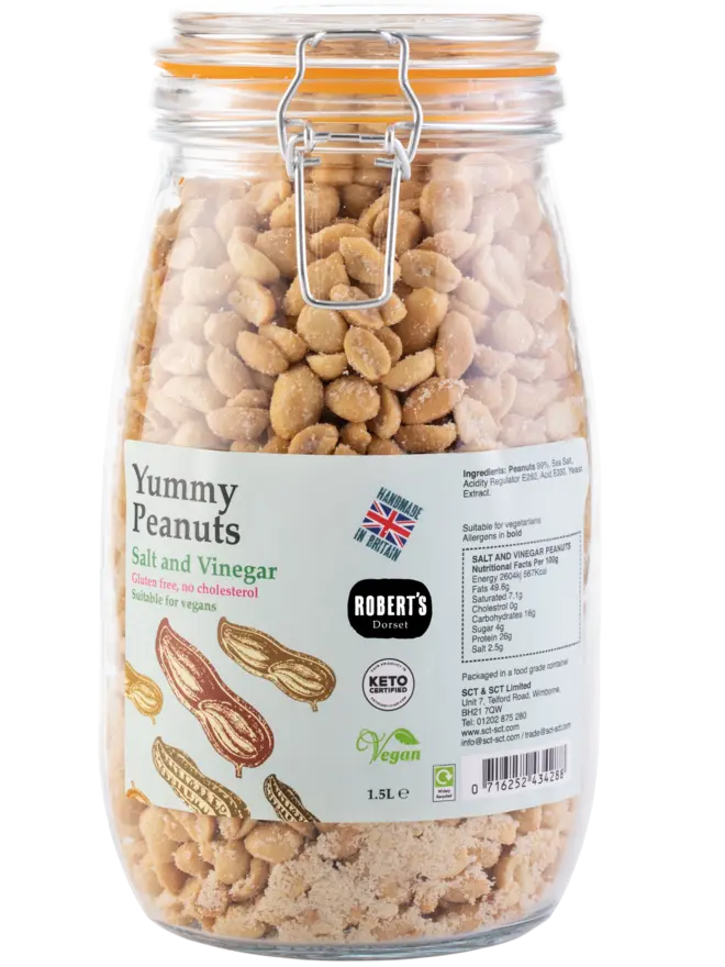 Yummy Peanuts Glass Jar