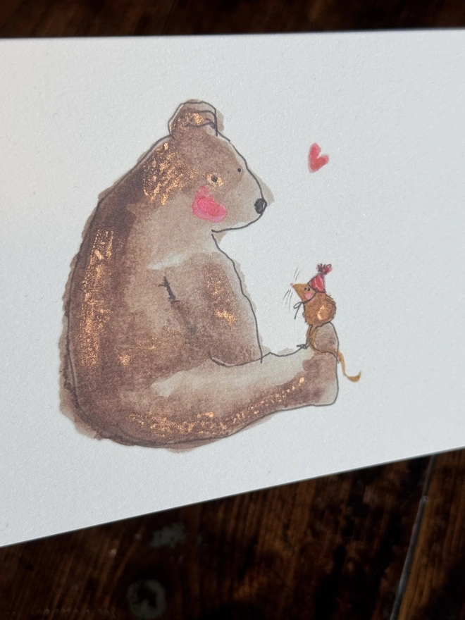 Bear And Mouse Card