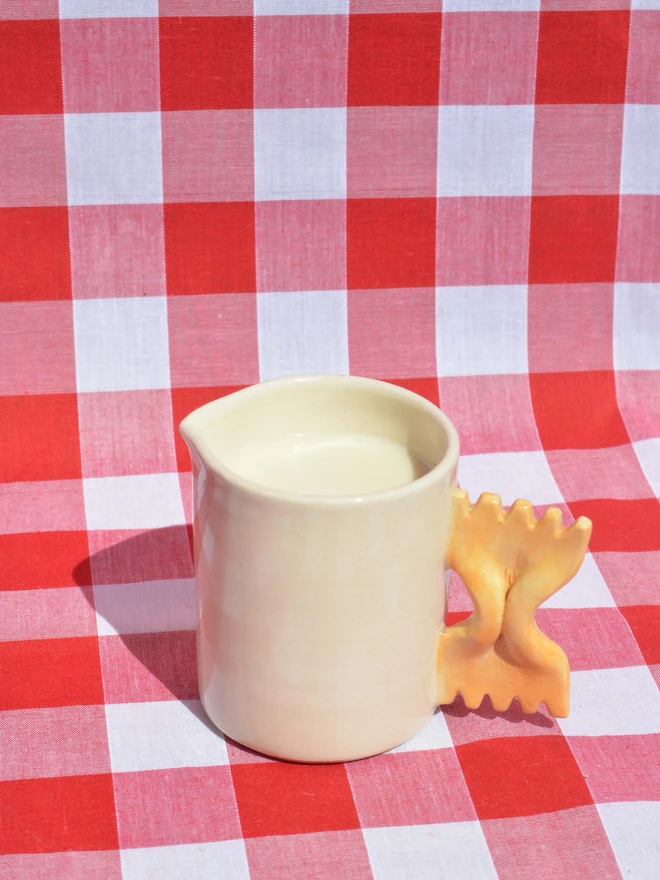 Farfalle pasta milk jug