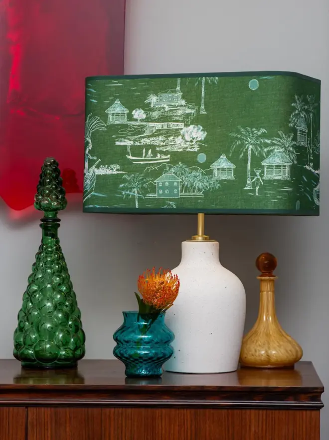 green banana island lampshade