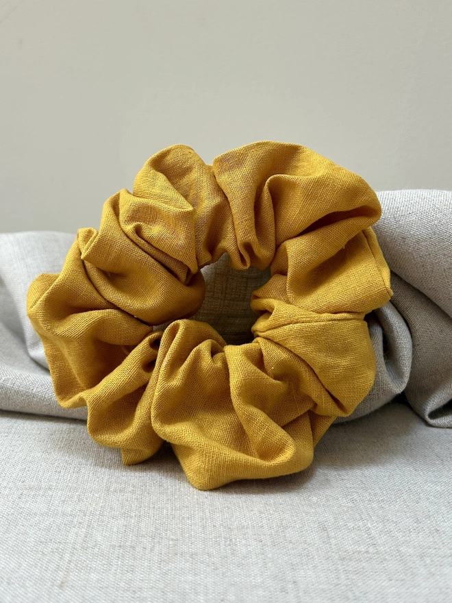 Naturally Dyed Linen Scrunchie Calendula