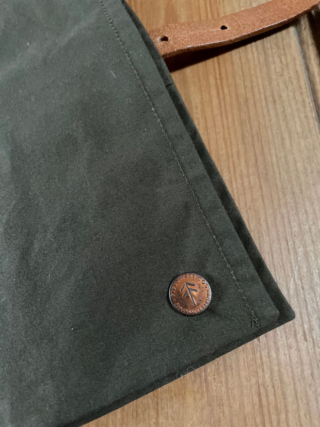 Waxed Cotton Knife Roll - Olive