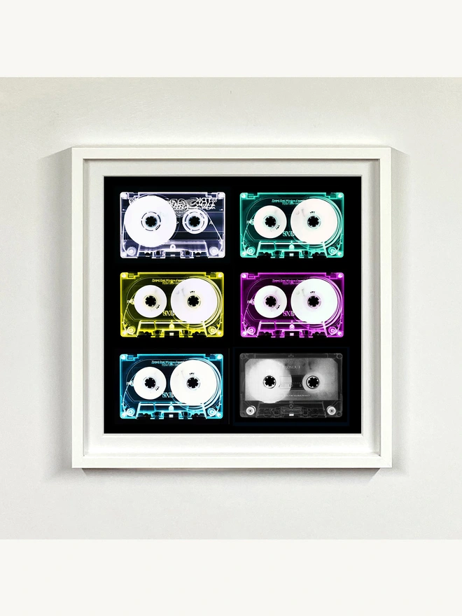 Tape Collection Pop Art Print Framed in White