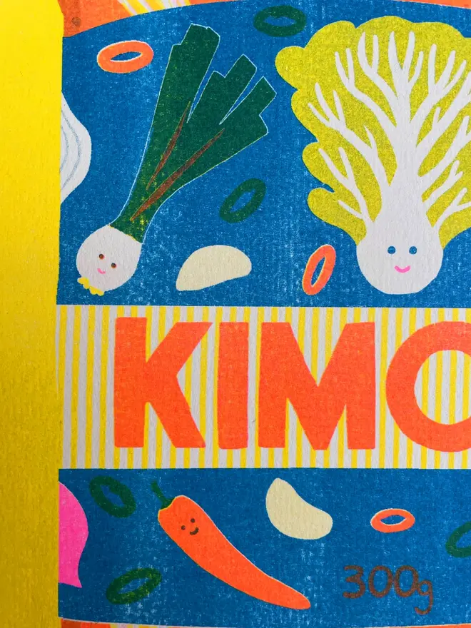 Kimchi Risograph Print