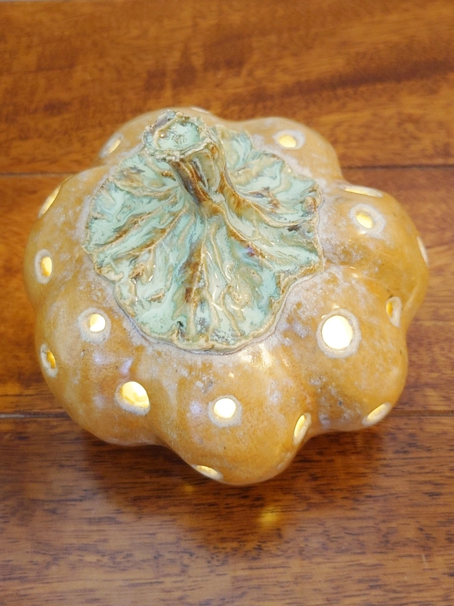 Pumpkin Tea Light Candle Lantern Halloween Decor
