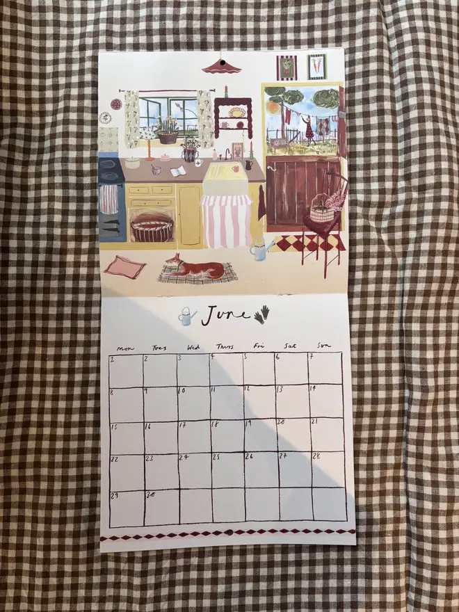2026 calendar cottage kitchen harriet watson June