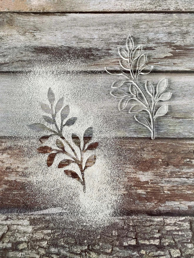 Bread art stencils - botanical