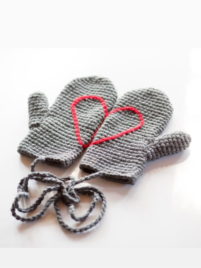 Hidden Heart Mittens For Children