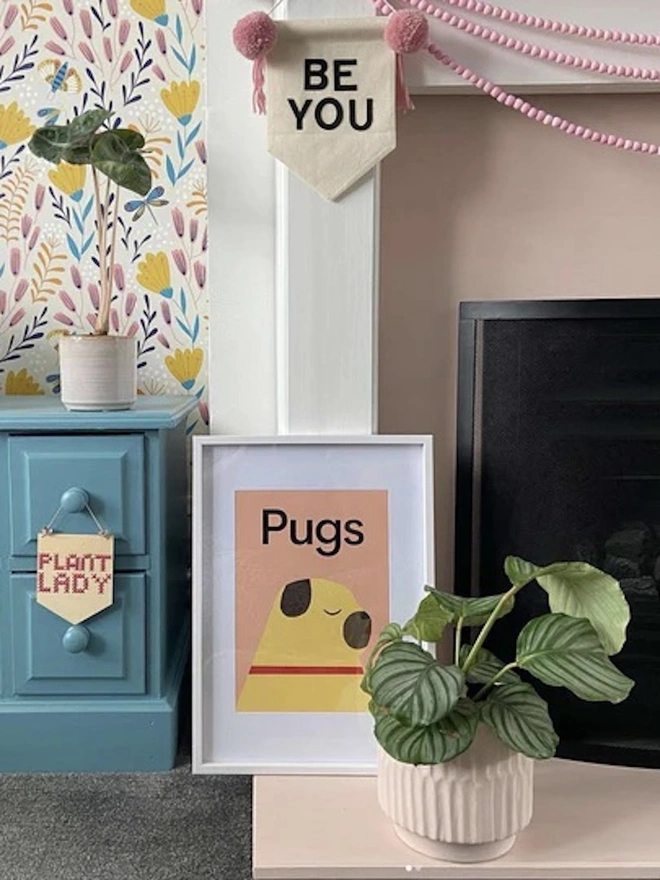 Personalised Pug Print