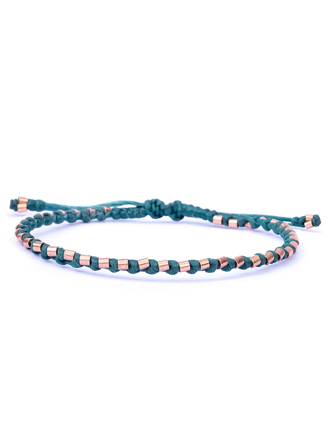 aqua green copper bracelet