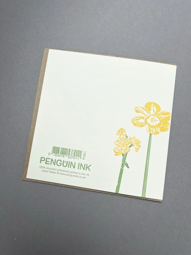 the back of the daffodil card has more beautiful daffs on the back