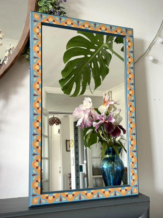 Hand Painted Wooden Mirror