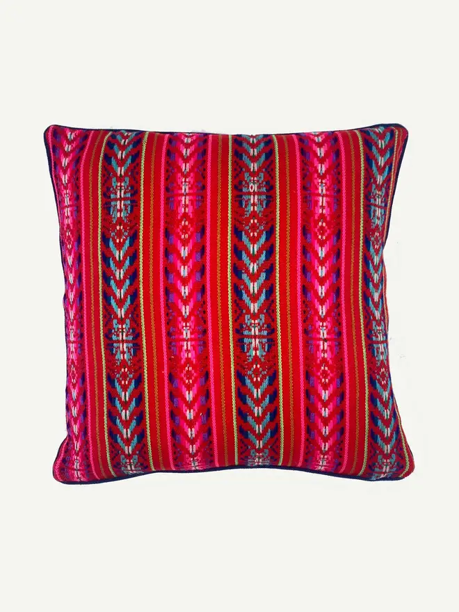 Mexican Cambaya Cushion Red