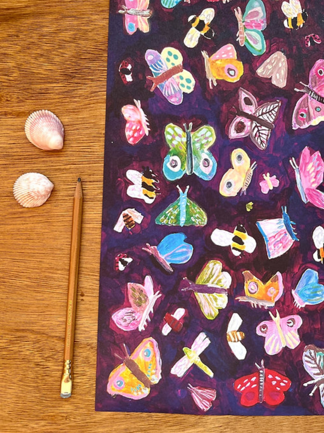 Butterfly gift wrap