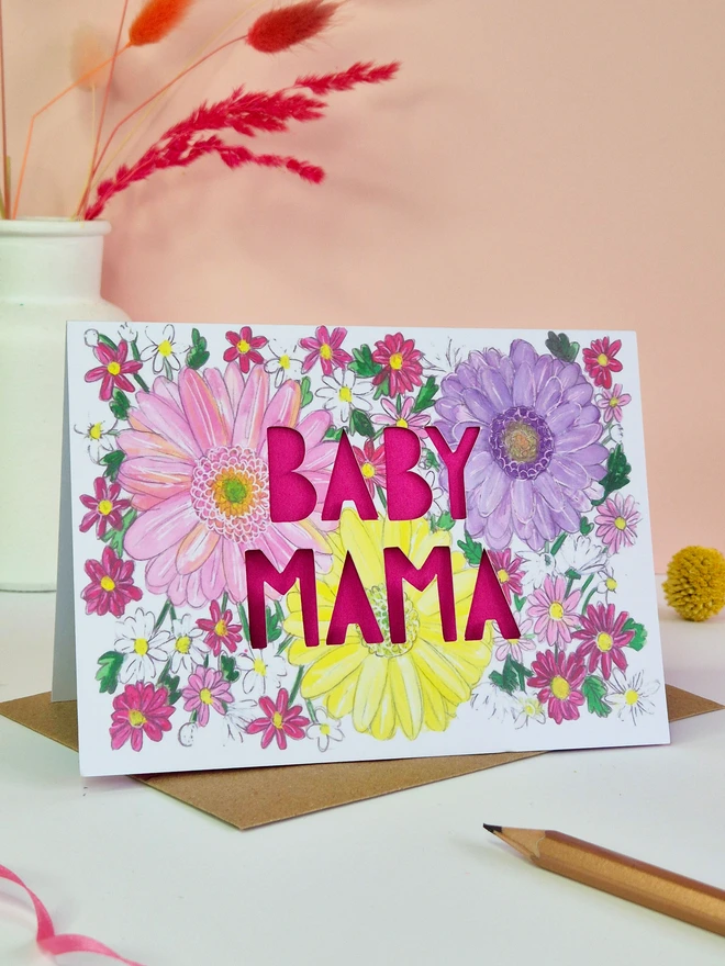 Baby Mama Card in pink