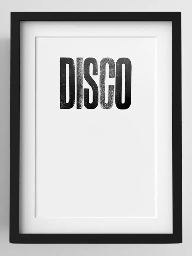 DISCO letter press print