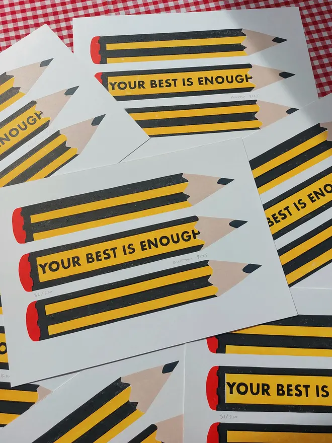 Yellow Pencil Print
