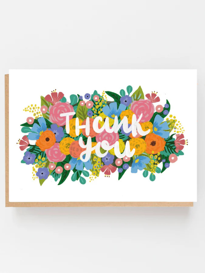 floral thank you card