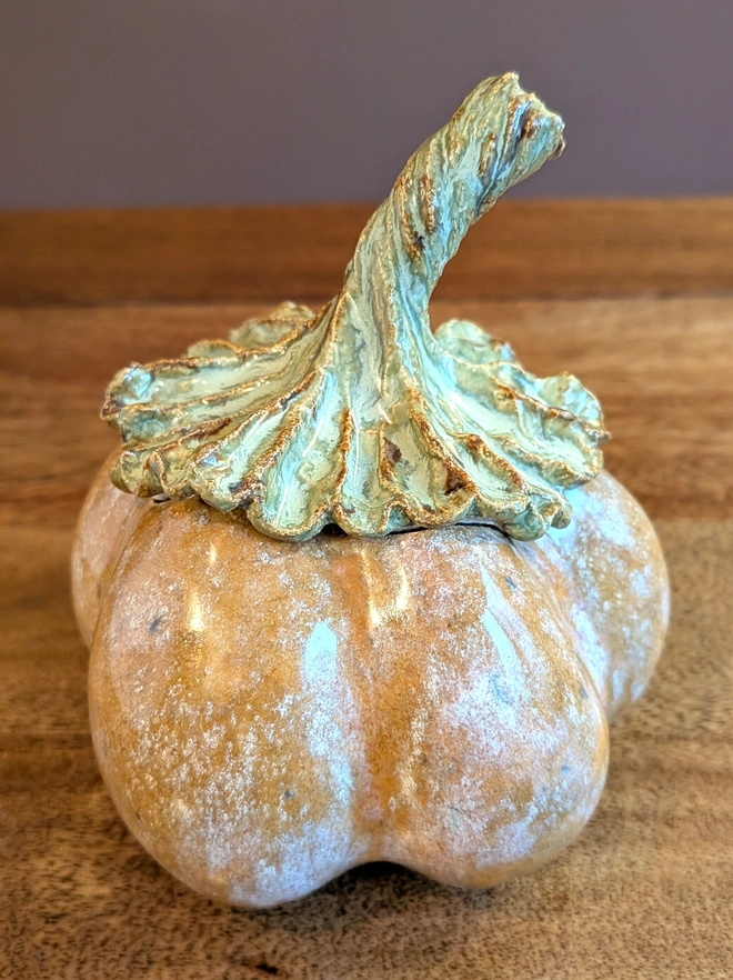 Pumpkin storage pot with lid