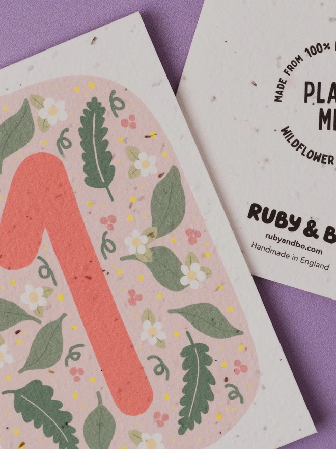 Plantable 1st Birthday Card