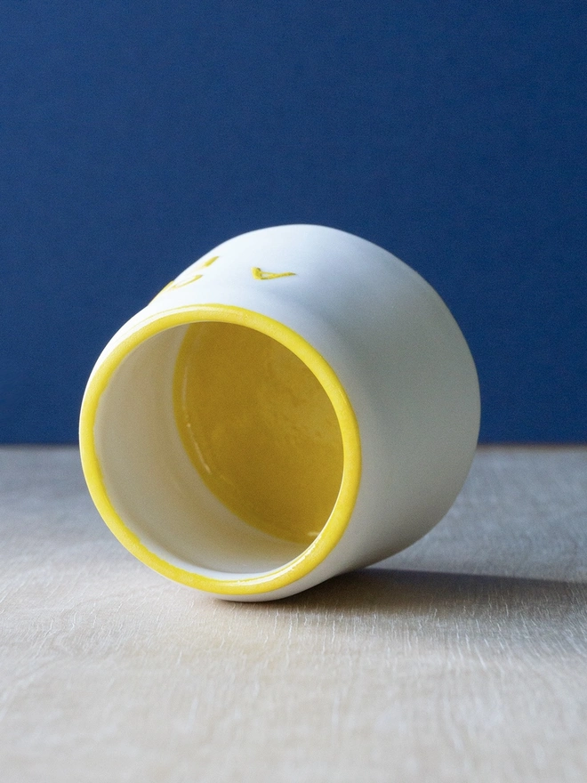 'A Good Egg' Yellow Egg Cup