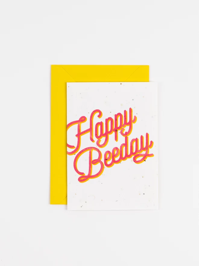 Happy Beeday Plantable Birthday Card