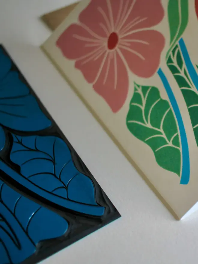 abstract floral greeting card