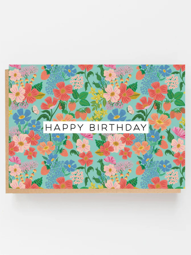 floral birthday card