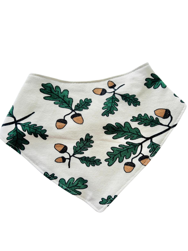 Cream 'Little Acorn' Organic Cotton Dribble Bib