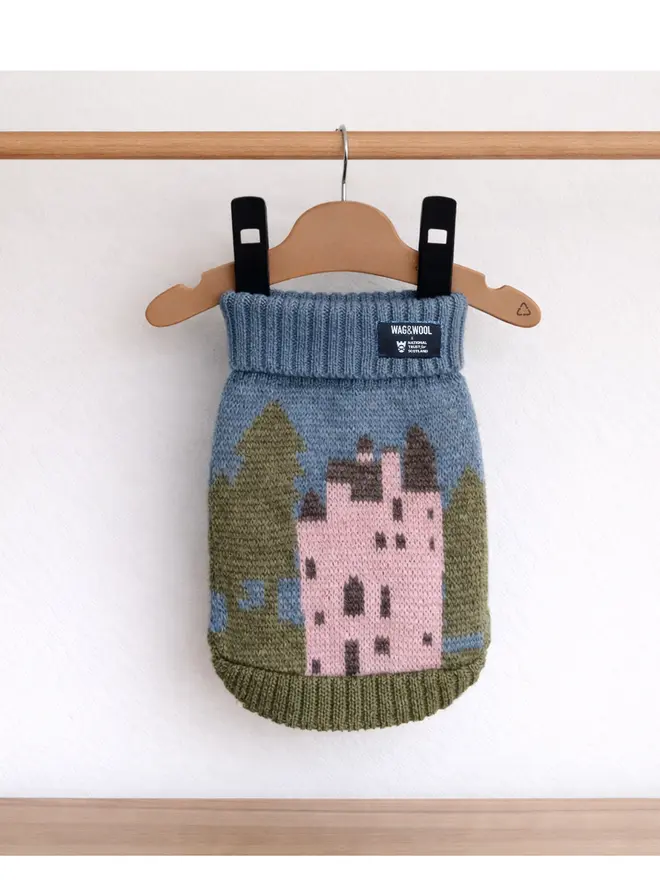 pink castle dog jumper
