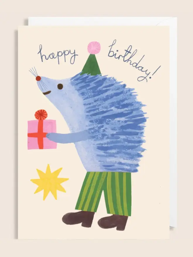 'Happy Birthday' Hedgehog card