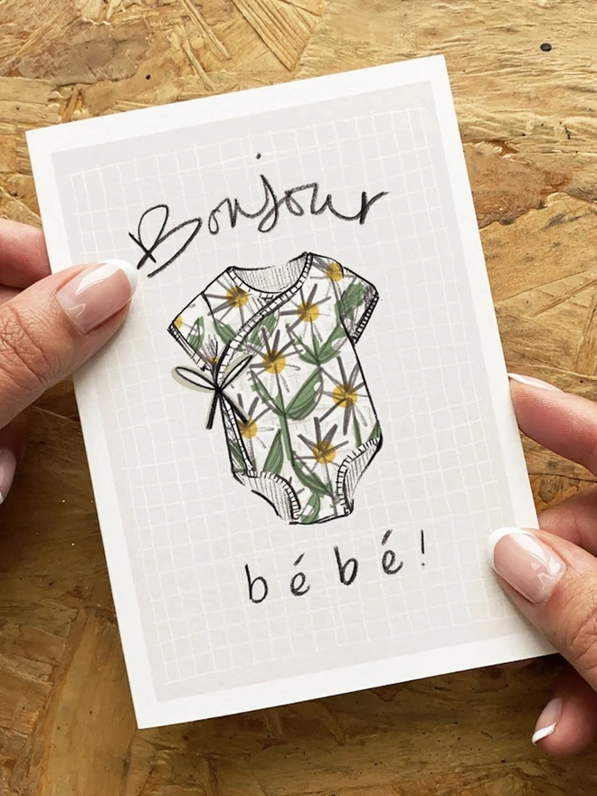 'Bonjour Bebe' Card