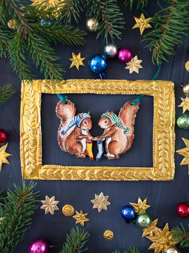 One More Sleep ~ Hanging Wooden Decoration Frame
