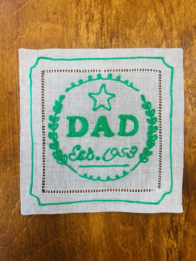 personalised embroidered beermats heineken
