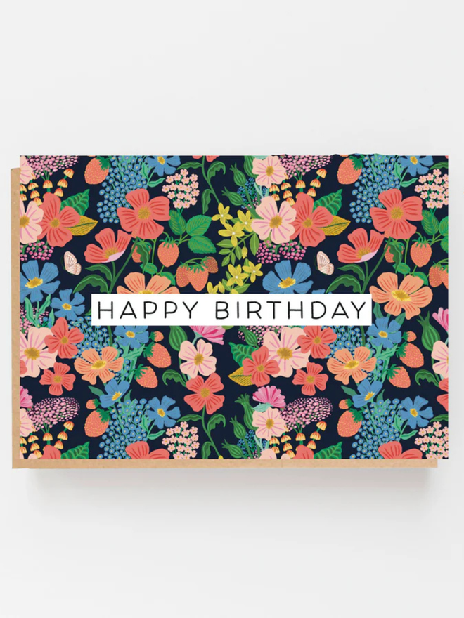 floral birthday card