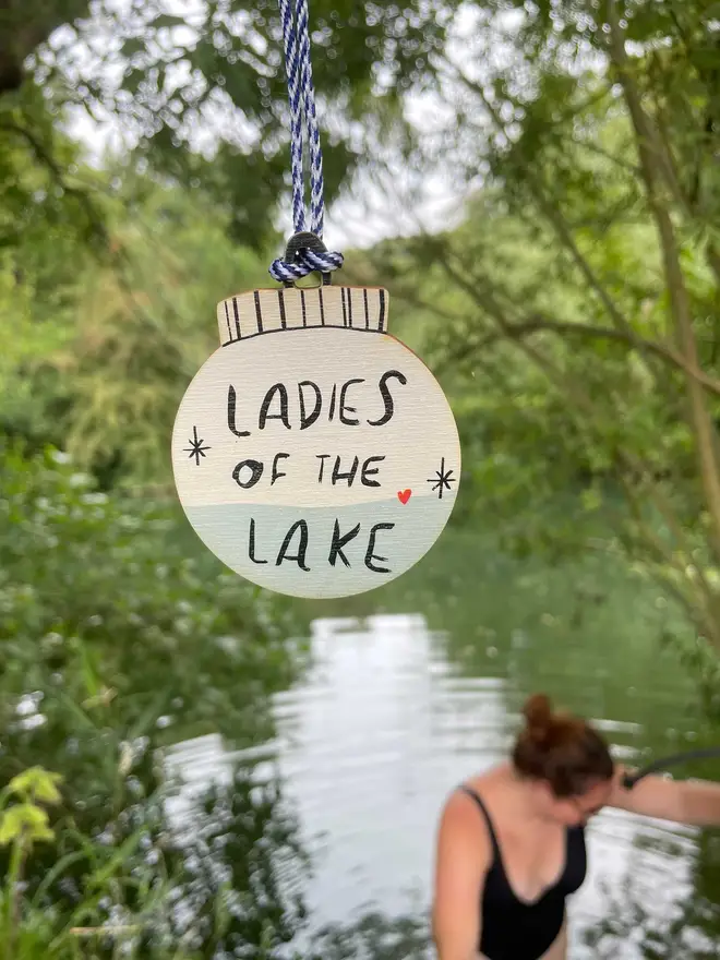 A special gift to give the lady with whom you'd get into any body of cold water, time and time again. 