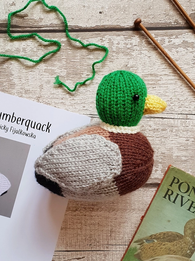 cute duck bird knit kit