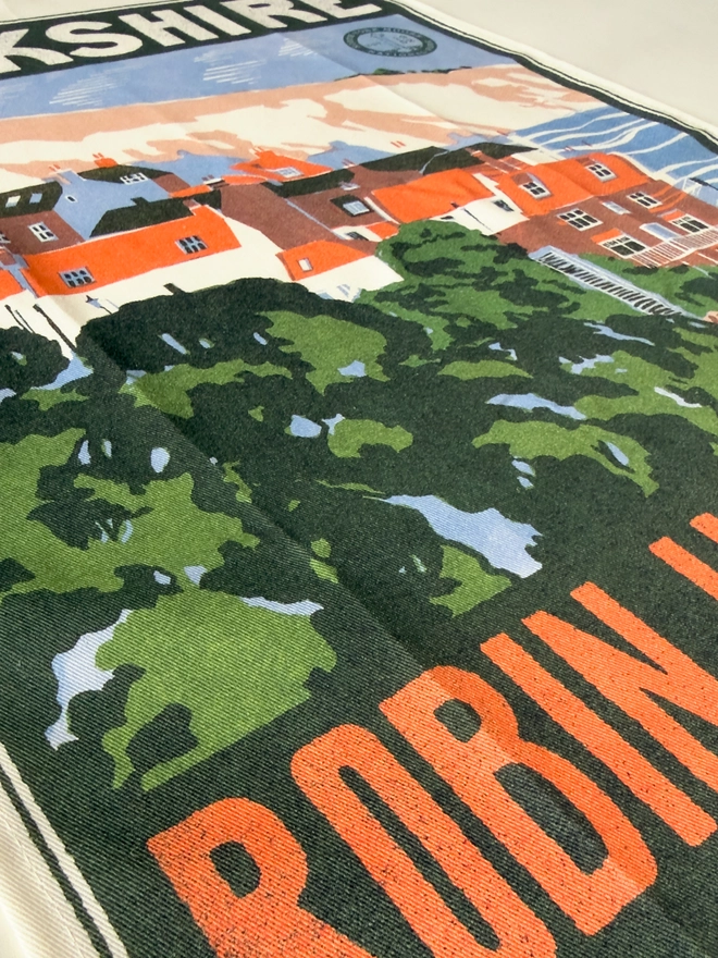 Visit Robin Hood's Bay Tea Towel Close Up