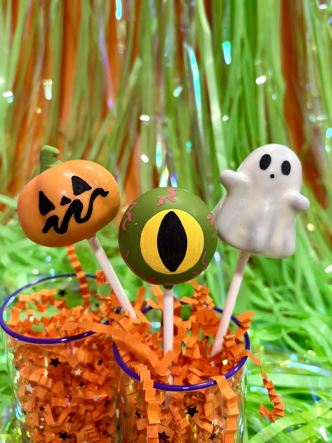 Ghost, pumpkin, eyeball