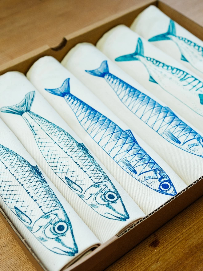 Blue Fish Napkins