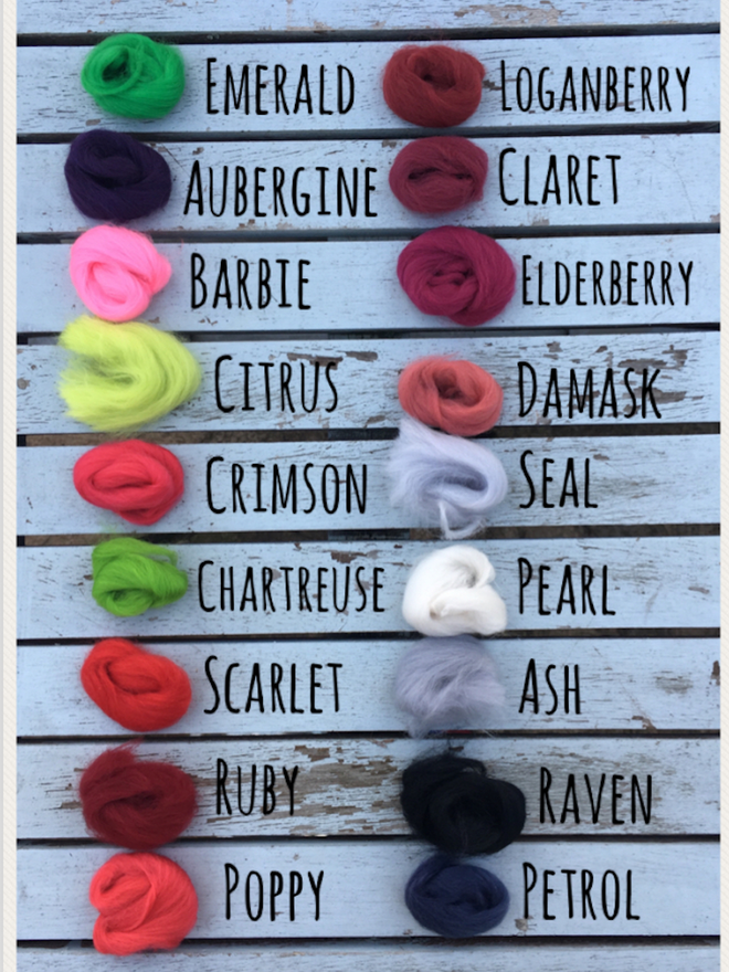 Chunky Knitted Merino Wool Colour Chart