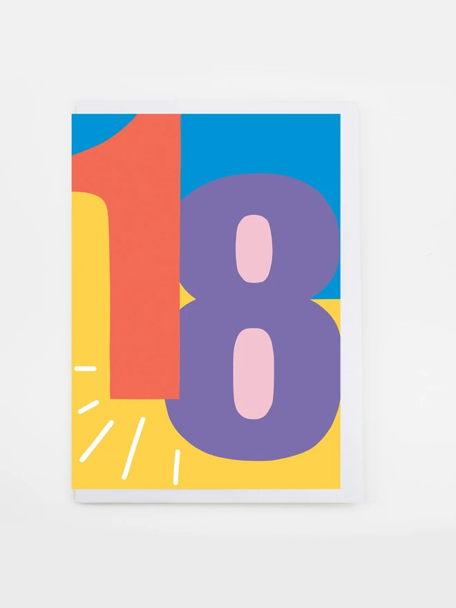 18 eighteenth birthday card