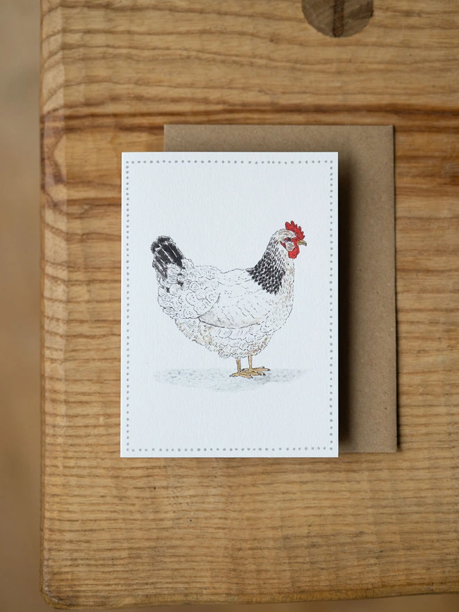 Design 3 - 'Black & White Hen'