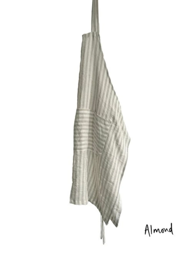 Striped Linen Full Apron