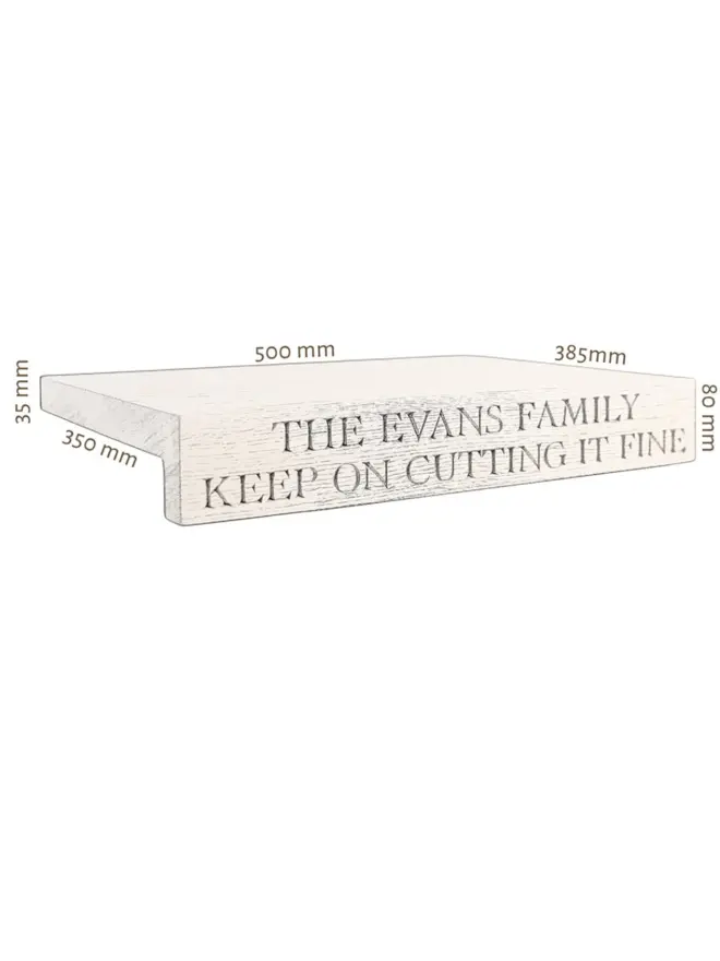 Personalised Oak Lipped Board/ Worktop Saver 